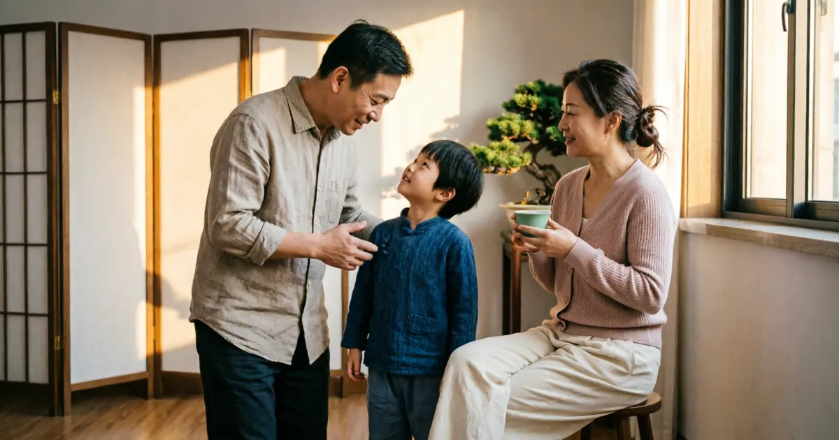 วิธีเรียกพ่อและแม่ในภาษาจีน: bàba, māma, fùqīn, mǔqīn พร้อมบริบทการใช้